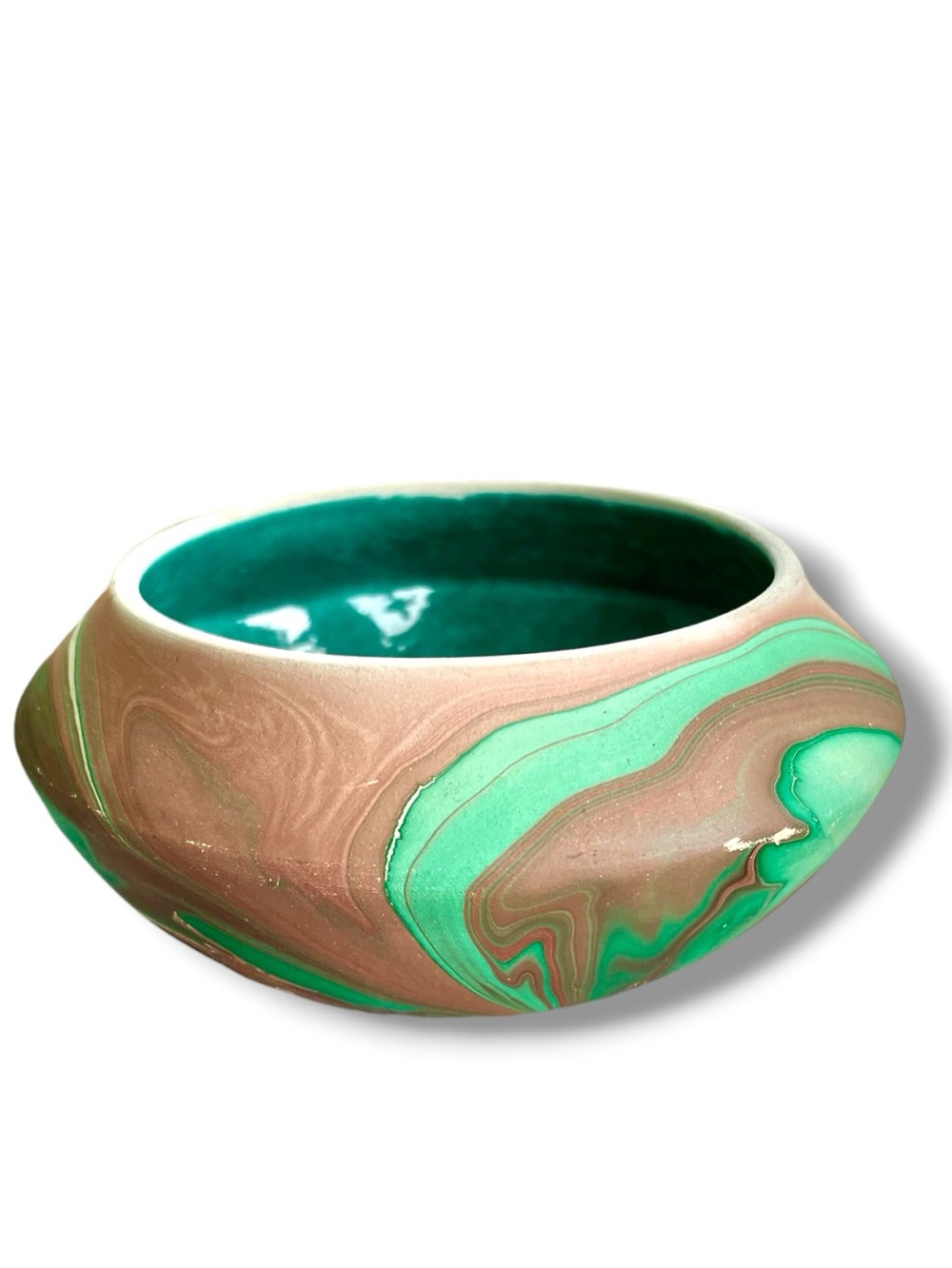 Set of 2 Nemadji Pottery bowls, 5 inch and 3 inch diameter - Picture 6 of 8